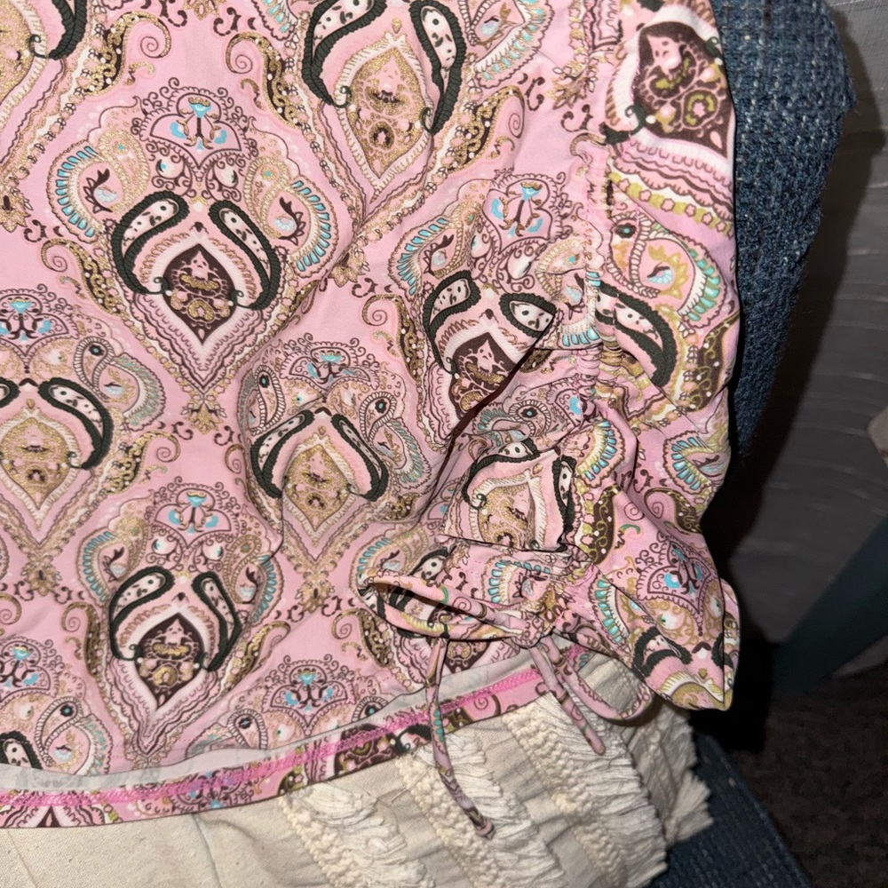 Mossimo Supply Co. Pink Paisley Swim Coverup
